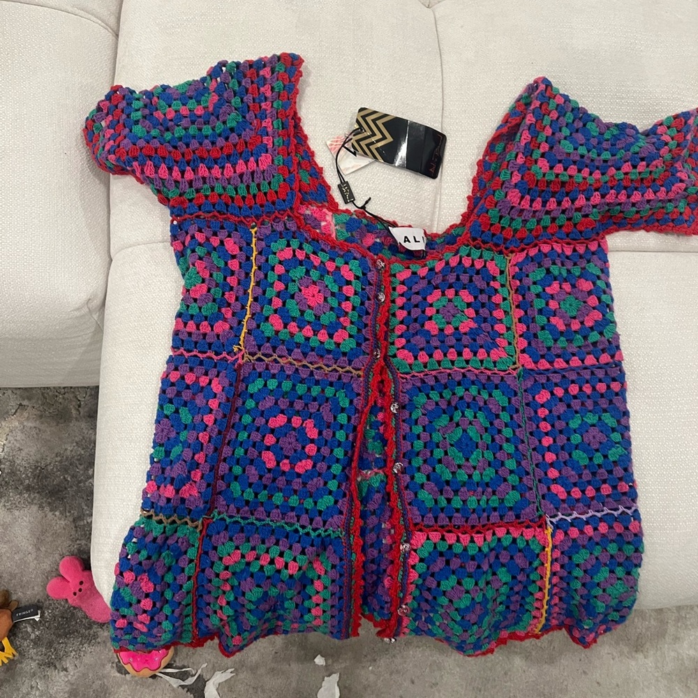 Colorful Crochet cardigan